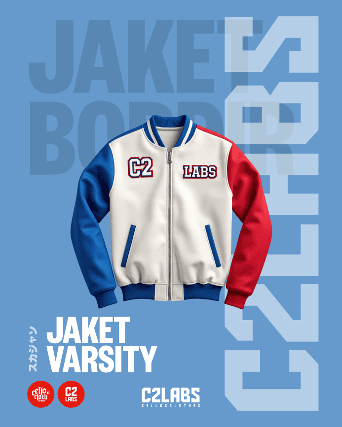 3 Jaket Varsity Bordir Custom
