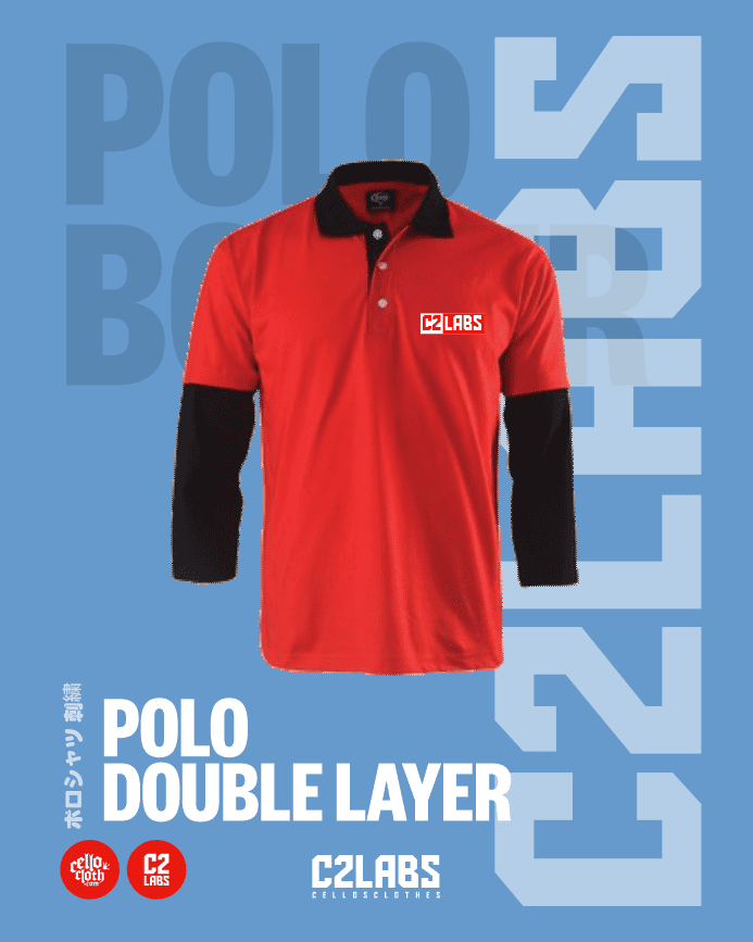 5 Polo Double Layer Bordir Custom